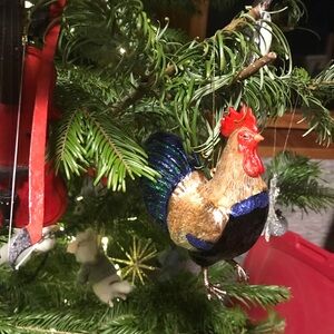 Festive Rooster Ornament - Colorful Rooster wall decor bundle